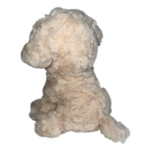 Golden Labradoodle Dog Plush 8" Realistic Stuffed Animal Sitting Cream - Picture 4 of 13